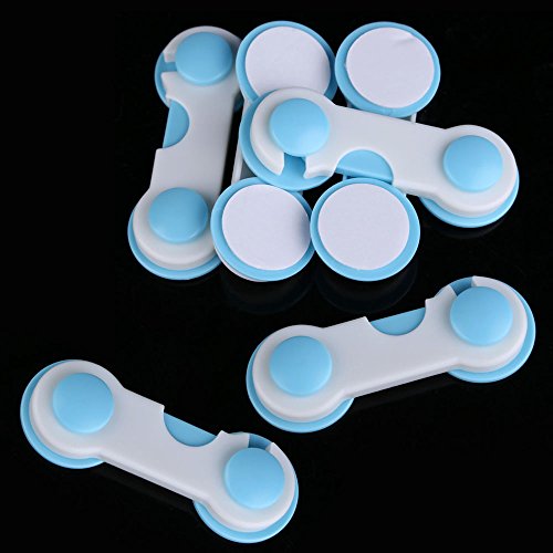 Blue Stones 6 pcs Set Door Drawers Wardrobe Todder Kids Baby Safety Plastic Lock Blue Edge & Corner Guards Baby Safe Care Products