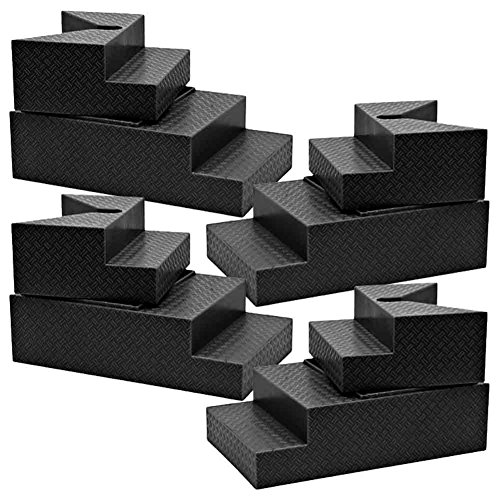 Set of 4 Deluxe Black Breakable Ring Stairs For WWE Wrestling