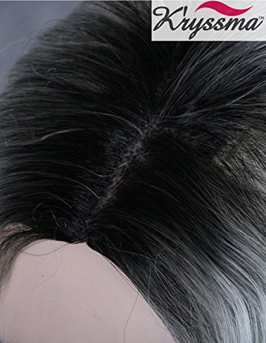 K Ryssma Ombre White Blonde Long Wavy Synthetic Hair Machine Made
