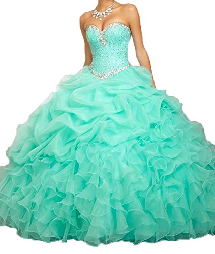 Angela women s sweetheart beads ball gown organza quinceanera dre…