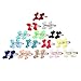 HBY 30 pcs: Boutique Baby Girls Toddler Hair Bow Snap Alligator Clips, Barrettes with silver base