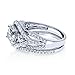 BERRICLE Sterling Silver 3-Stone Wedding Engagement Rings Round Cubic Zirconia CZ Ring Set for Women, Rhodium Plated Size 4-10