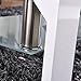 SUNCOO Rectangular Glass Coffee Table Shelf Wood Living Room Furniture Chrome Base (White)