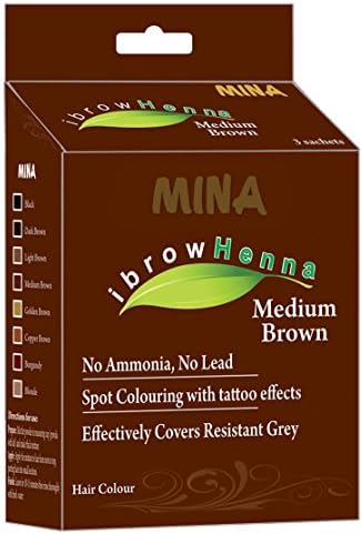 MINA Ibrow Henna for eyebrow Color and Tinting kit- Medium Brown