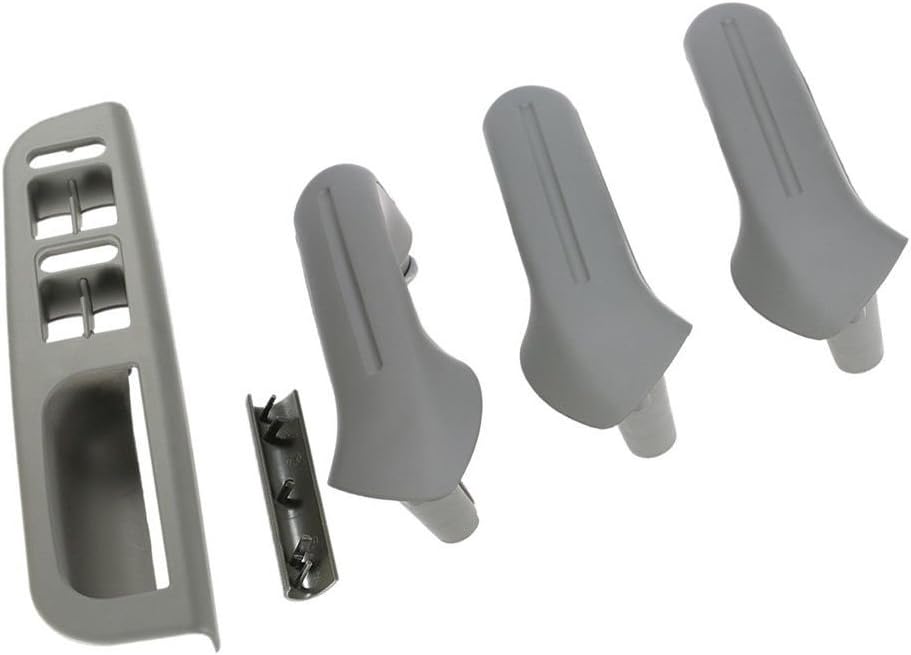 Arotom Gray Set 5pcs Interior Door Grab Handle & Switch Panel Bezel & Trim Cover Fit for VW GOLF JETTA BORA MK4 1998-2005