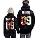 Pxmoda Spring KING QUEEN 09 Lovers Hoodies Couple Sweatshirt Pullover