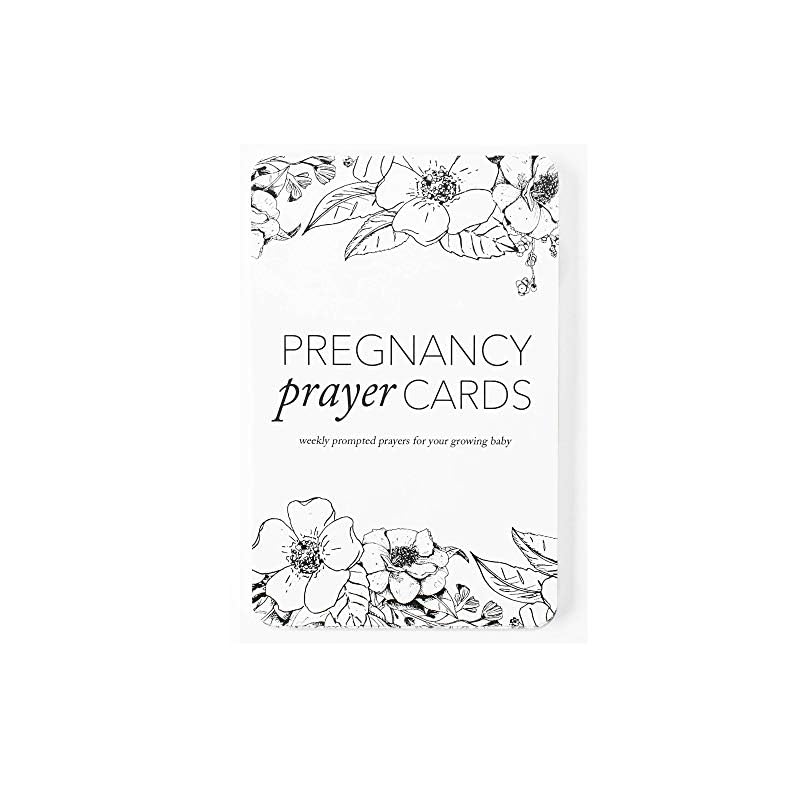 Pregnancy Prayer Cards (20 Cards) – One-of-a-Kind Pregnancy Announcement for Parents, Grandparents – Baby Prayer Cards…
