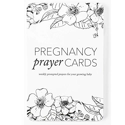 Pregnancy Prayer Cards (20 Cards) – One-of-a-Kind Pregnancy Announcement for Parents, Grandparents – Baby Prayer Cards…