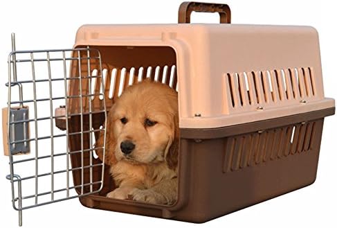 Lonni Large Dog Carrier Airline Approved Detachable Plastic Kennel Pet Carry Box for Dogs or Cats Travel