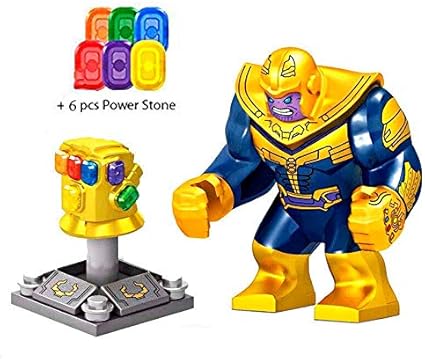 lego thanos minifigure with infinity stones