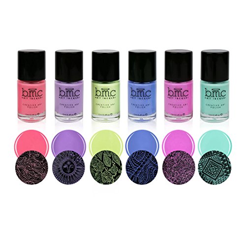 BMC Electric Pastel Creative Art Stamping Polishes - Electro Glo Collection BMC Electric Pastel Creative Art Stamping Polishes - Electro Glo Collection