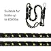 Obcursco Bungee Dock Lines for Boat, Docking Rope with 316 Stainless Steel Clips, Accessories for Jet Ski, PWC, SeaDoo, Yamaha WaveRunner, Marine, Kayak, Pontoon, Sets of Two(4ft & 6ft) (Black/Yellow)