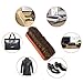 Dpowro Pack of 3 Shoe Shine Brush Kit with Shoe Dauber, Soft Horsehair Bristles for Shoes, Leather Cloth, Bags(Brown)