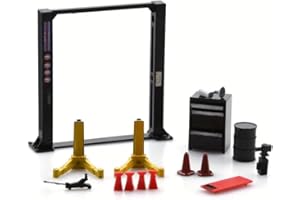 12PCS 1/64 RC Garage Maintenance Tools Set Car Display Diorama Accessories for Hobbyists (Black)