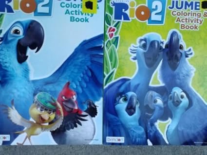 Amazon Com Rio 2 Jumbo Colorear Y Libro De Actividades 96 Paginas Varios Disenos Variar Por Cielo Azul Studios Twentieth Century Fox Toys Games