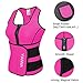 YIANNA Sweat Neoprene Sauna Suit - Waist Training Vest - Sauna Tank Top Vest With Adjustable Waist Trimmer/Shaper Trainer Belt For Weight Loss Plus Size Up To 5XL, YA8012-Rose-3XL