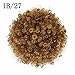 Deyngs Ponytail African American Short Afro Kinky Curly Wrap Synthetic Drawstring Puff Ponytail (1B/27)