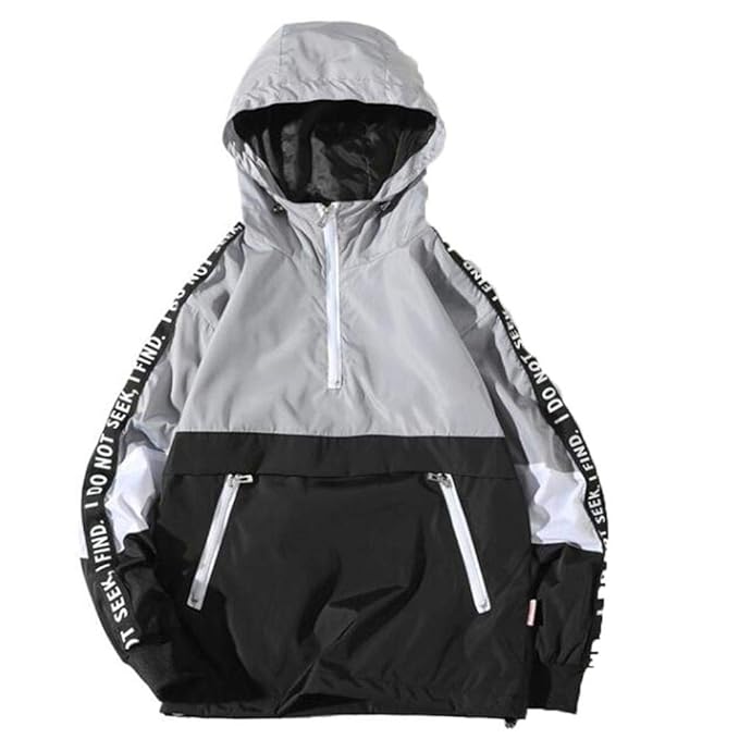 Hirolan Herren' Kapuzenpulli Patchwork Herbst Bomberjacke Winter Lange Ärmel Reißverschluss Strickjacke Oberteile Parka Outwe