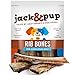 Jack&Pup Premium Grade Roasted Beef Ribs Dog Bone Treats – 6” Long All Natural Gourmet Dog Treat Chews – Savory Smoked Beef Flavor (8-Piece Pack)