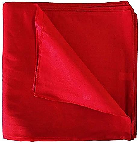 MechalySet of 12 Solid 100% Polyester Unisex Bandanas - One Dozen