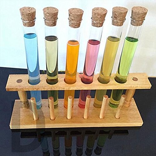 10 Pcs Transparent Glass 25Ml Lab Tubes & Stoppers Chemistry Glassware Labware Glass Teaching Tube&Stopper Cork Tool Kit