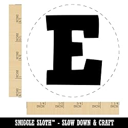 Fun Bold Font Letters and Numbers Rubber Stamp for