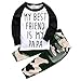 Baby Boys MY BEST FRIEND IS MY PAPA Long Sleeve Raglan T-shirt and Camo Pants Outfit (18-24M/Tag 90, White)
