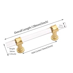 Peaha 25 Pack Brass Cabinet Pulls Dresser Drawer