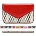 Partstock Multipurpose PU Leather Business Name Card Holder Wallet Leather Credit card ID Case / Holder / Cards Case with Magnetic Shut Red