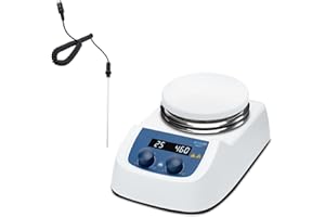 ONiLAB 5 inch LED Digital Hotplate Magnetic Stirrer Hot Plate with Ceramic Coated Lab Hotplate, 280℃ Stir Plate, Magnetic Mixer 3,000mL Stirring Capacity, 200-1500rpm, Stirring Bar Included…