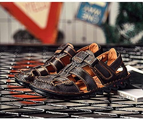 スタジオ スポーツサンダル メンズ 牛革 サンダル カジュアル ビーチサンダル オフィス アウトドア 夏用 登山サンダル 水陸両用 つま先保護 軽量 通気 紳士用 日常 通勤 ビジネス 職場用 ファッション 幅広い B07skkjvk2 3 109円 人気海外一番 100 品質保証