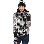 Zeagoo Women Warm Knitted Shawl Wrap Neck Stole Long Scarf Hat Gloves Set Zeagoo Women Warm Knitted Shawl Wrap Neck Stole Long Scarf Hat Gloves Set