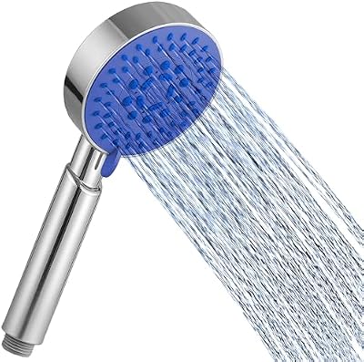 ® Chuveiro de alta pressão/chuveiro cromado anti-calcário com 5 modos de pulverização, etc. (3. "Chuveiro")