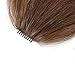 Stamped Glorious Real Human Hair Clip on Air Bangs Hairpieces for Women Flat Bangs with Temples(Color:Light Brown)