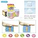 Soft Rattle Baby Blocks;TOLOLO Baby Building Blocks Foam Grab and Stack Building Blocks with Safety Mirror Cubes