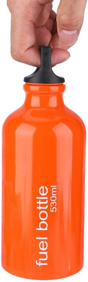 Camping Gas Stove Fuel Tank, 530ML Aluminium Stove Gas Tank Fuel Bottle Petrol Bottle Oil Storage Container for Outdoor Camping Hiking - Image 5