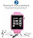 Smartwatch, Bluetooth Smart Watch Phone Wristwatch with Pedometer Camera SMS SNS Sync Music Player SIM Card Slot for Android iPhone (Partial Functions) Women Girls (Pink)