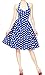 BI.TENCON 1950s Halter Style Vintage Polka Dot Swing Party Dress