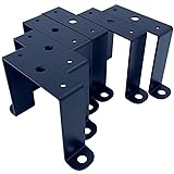 6 PCS 3x3" Square Pipe Tube Strap Clamps,3 inch