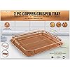 Copper-Crisper-Tray-Non-Stick-Oven-Baking-Tray-with-Elevated-Mesh-Crisping-Grill-Basket-2-Piece-Set--by-Nuovva Copper Crisper Tray Non-Stick Oven Baking Tray with Elevated Mesh Crisping Grill Basket 2 Piece Set – by Nuovva