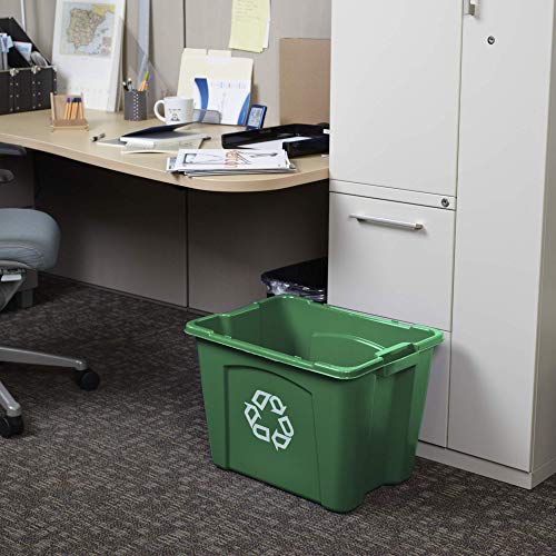 Rubbermaid Commercial Products Fg571473grn Stackable Recycling Box