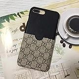 iPhone7/8 Plus --US Fast Deliver Guarantee FBA-- Luxury PU Leather Style Case Cover for Apple iPhone 7 Plus iPhone 8 Plus Only (Black & GU Monogram)
