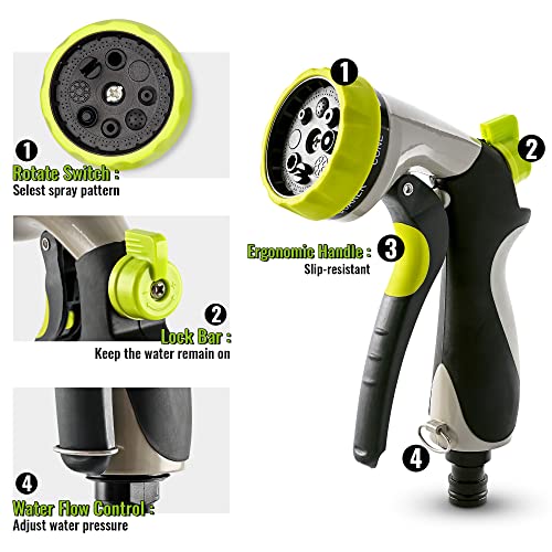 Pamapic 100 FT Expandable Garden Hose, Lightweight Durable Flexible