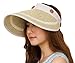 Jemis Women's X-Large Brim Sun Visor (Beige)