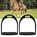 HEEPDD Safety Stirrups for Saddle Lightweight Reflex 3D Wide Track Hand-Polished Aluminum Die Casting Colored Paint Horse Stirrup (Black)thumb 4
