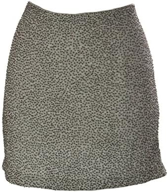 Haute Hippie Women's Beaded Mini Skirt Large Light Heather Grey
