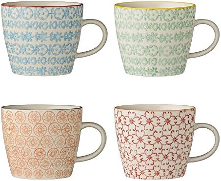 Bloomingville Tassen Carla Rot Grun Blau Orange Keramik 4er Set Amazon De Kuche Haushalt