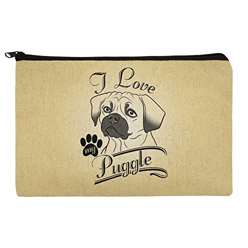 I Love My Puggle Makeup Cosmetic Bag Organizer Pouch