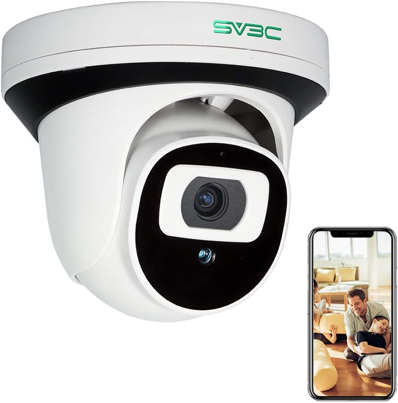 POE Security Camera, SV3C 1080P IP Camera Indoor Outdoor, Home Surveillance Monitor Dome Cameras with Two-Way Audio, Motion Detection, Night Vision, Remote Viewing, App Control, Support SD Card