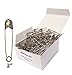 NiftyPlaza 100-Pack Extra Large Safety Pins (2 Inch, Silver) – Heavy Duty, Rust-Resistant Pins for Clothing, Diapers, Sewing, Hijabs, Laundry & Crafting